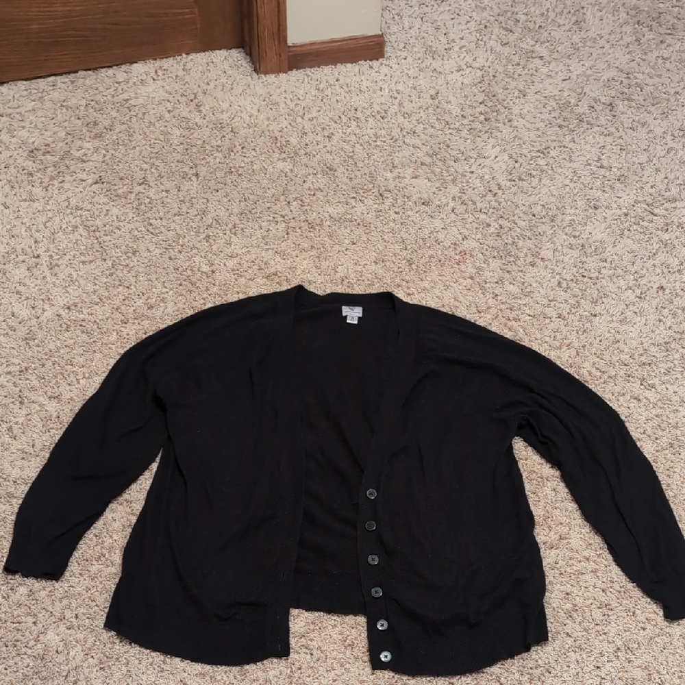 Women's Black Cardigan Sweater 3x